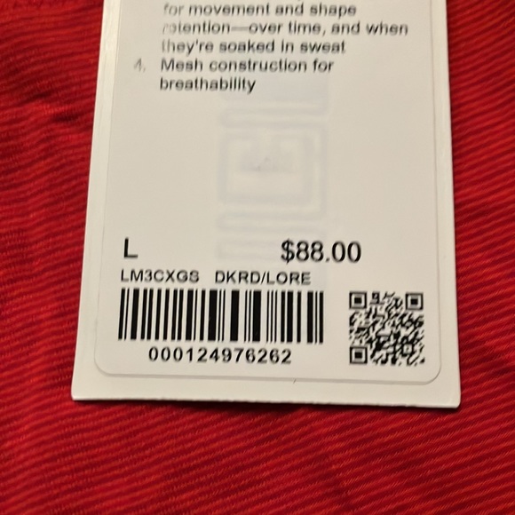 Lululemon lunar new year long sleeve red tee size Large L new - Picture 6 of 6